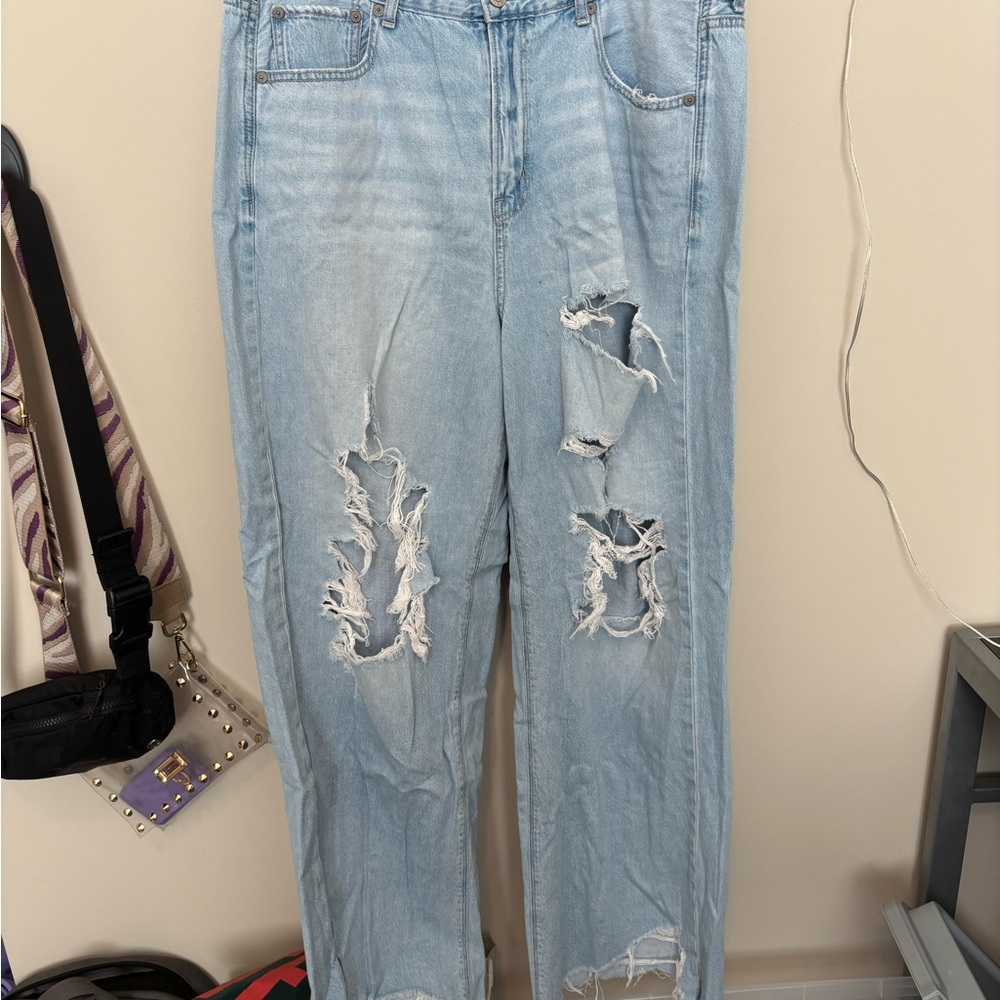 Distressed Light Blue Women's Jeans